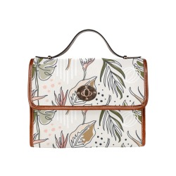 1_2 Waterproof Canvas Bag-Brown (All Over Print) (Model 1641)