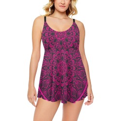 Mandala Chest Pleat Swim Dress (Model S31)