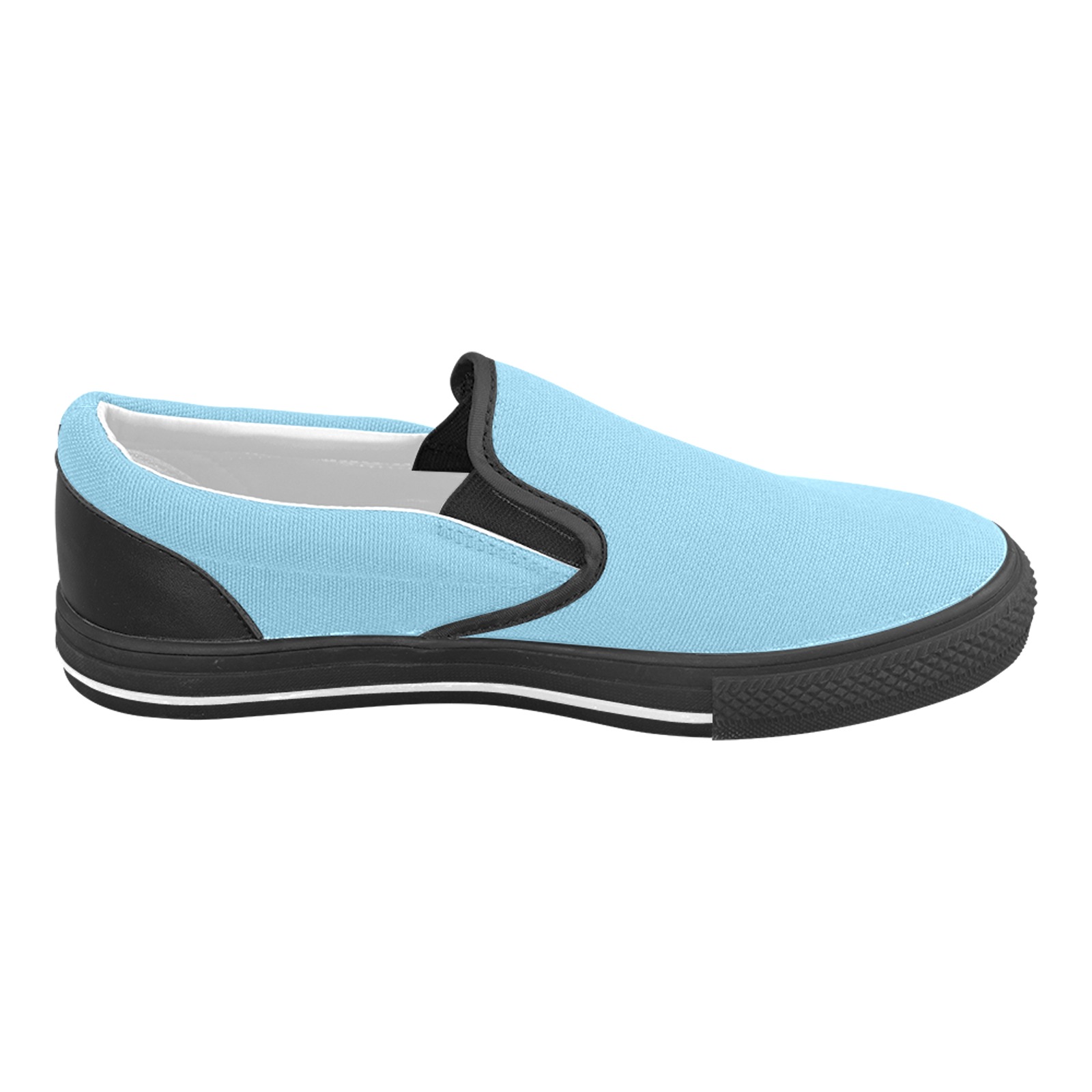 color baby blue Men's Slip-on Canvas Shoes (Model 019)
