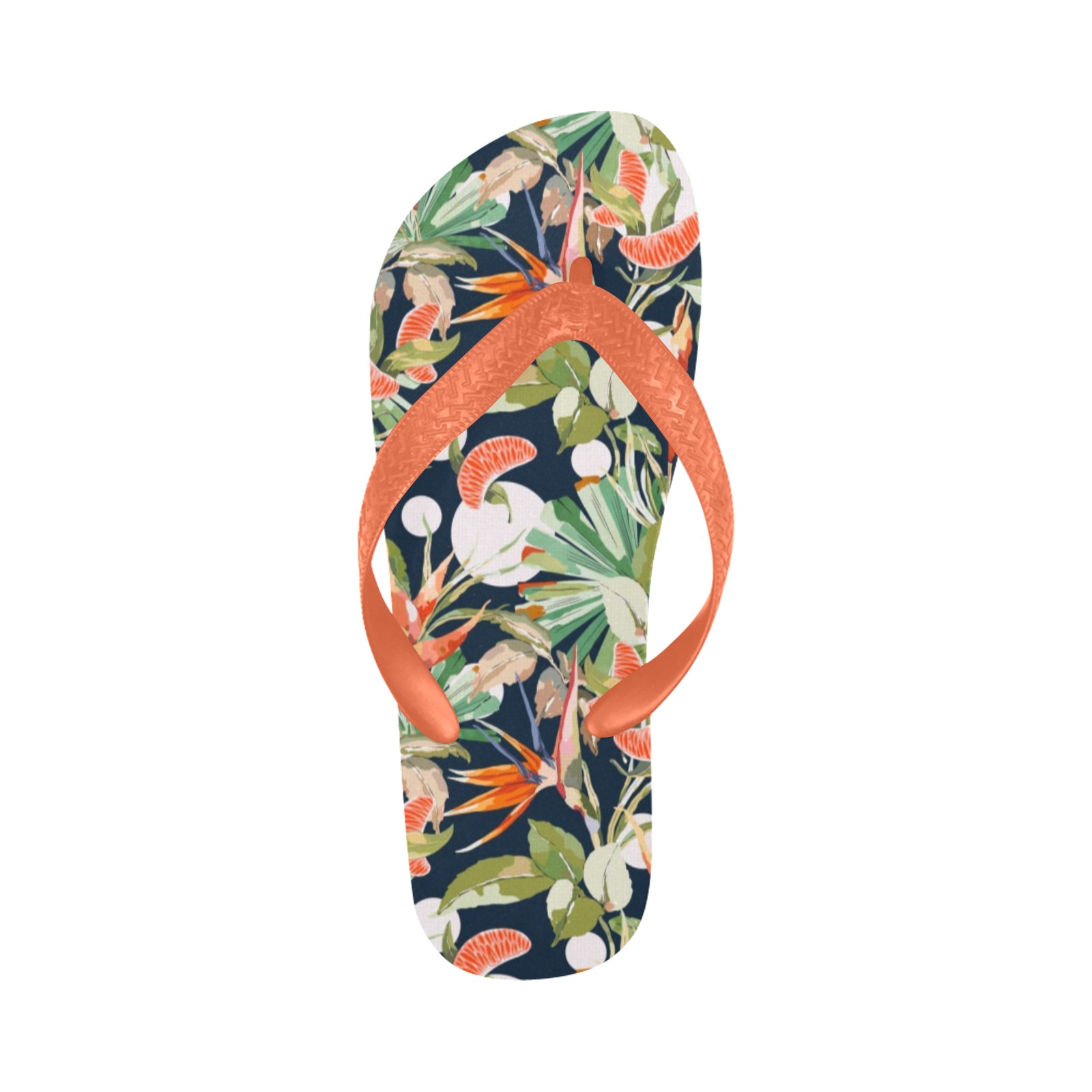 Dark modern paint tropical paradise Flip Flops for Men/Women (Model 040)