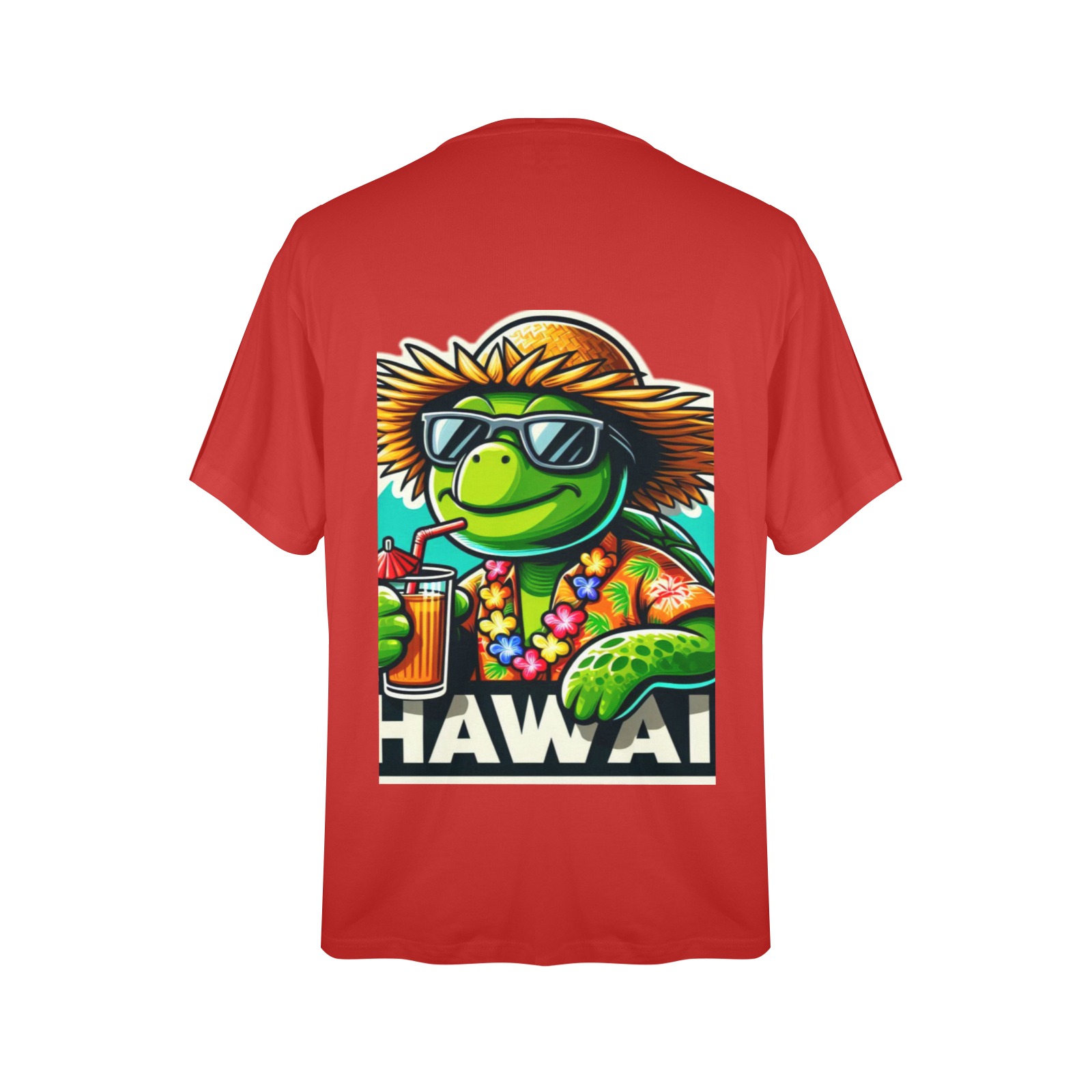 GREEN SEA TURTLE-HAWAII 2 Men's Glow in the Dark T-shirt (Two Sides Printing)