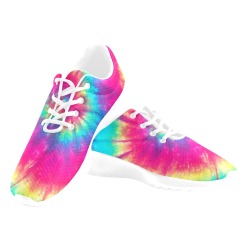 Bright Colorful Tie Dye Women's Athletic Shoes (Model 0200)