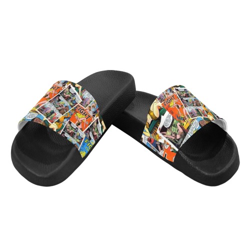 TIGER GIRL fight comic Women's Slide Sandals (Model 057)
