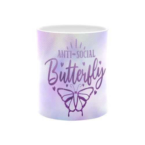 Anti Social Butterfly White Mug(11OZ)