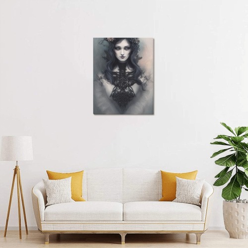 7 - Gothic female elegance beauty digital painting Upgraded Canvas Print 11"x14"