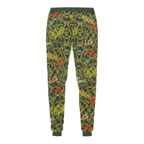 Camouflage Pop Art by Nico Bielow Men's All Over Print Sweatpants (Model L11)