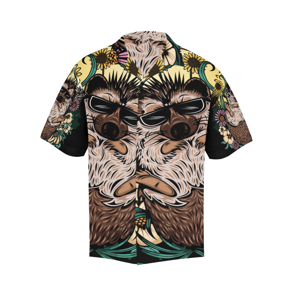 Cool Hedge Hog Hawaiian Shirt (Model T58)