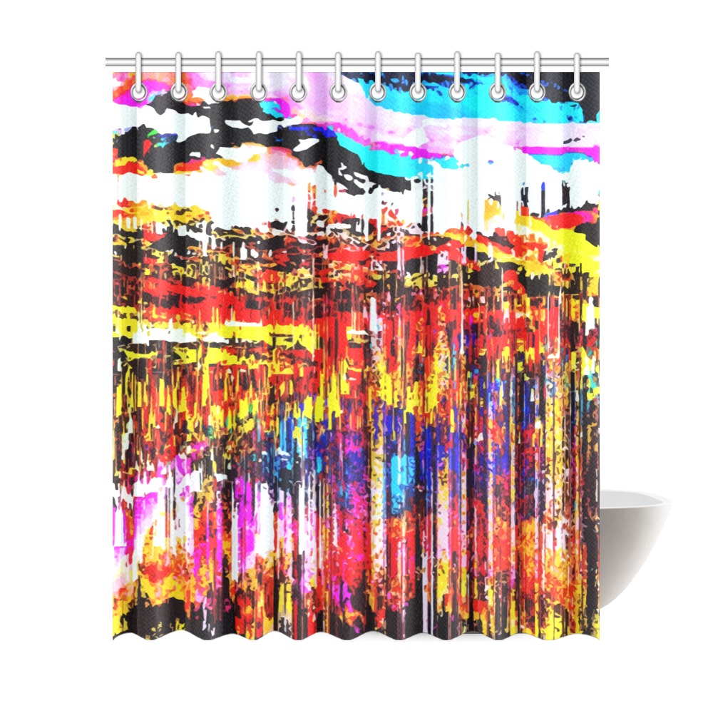 tintaliquida 2_vectorized Shower Curtain 72"x84"