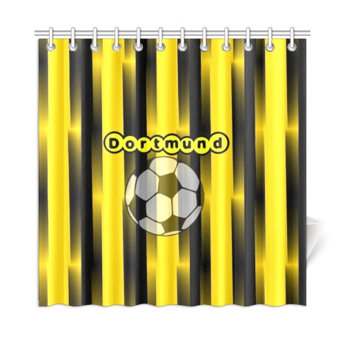 Dortmund Soccer Pop Art by Nico Bielow Shower Curtain 72"x72"