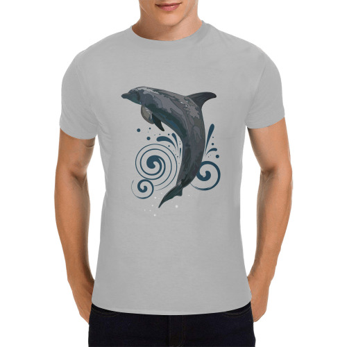 Dolphin Day Men's T-Shirt in USA Size (Front Printing Only)