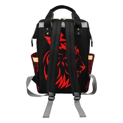 Freeman Empire Diaper Bag (Red & Black) Multi-Function Diaper Backpack/Diaper Bag (Model 1688)