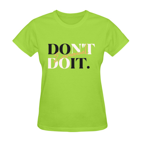 EMMANUEL DON'T DO IT! SUNNY WOMEN'S T-SHIRT GREEN Sunny Women's T-shirt (Model T05)