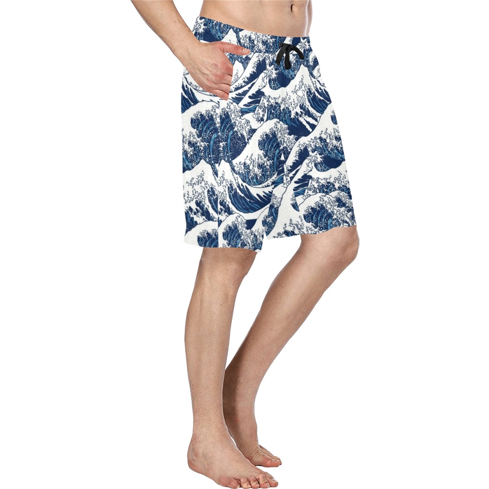 OCEAN WAVES Men's All Over Print Casual Shorts (Model L23)
