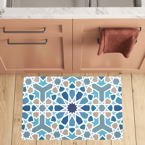 Arabic Geometric Design Pattern Kitchen Mat 32"x20"