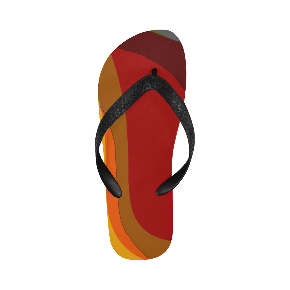 Colorful Abstract 118 Flip Flops for Men/Women (Model 040)