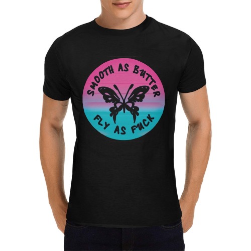Retro Smooth as Butter Fly as Fuck Men's T-Shirt in USA Size (Front Printing Only)