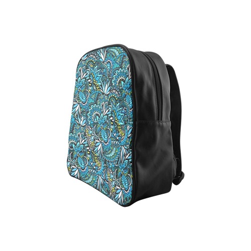 Cerulean Swirls School Backpack (Model 1601)(Medium)