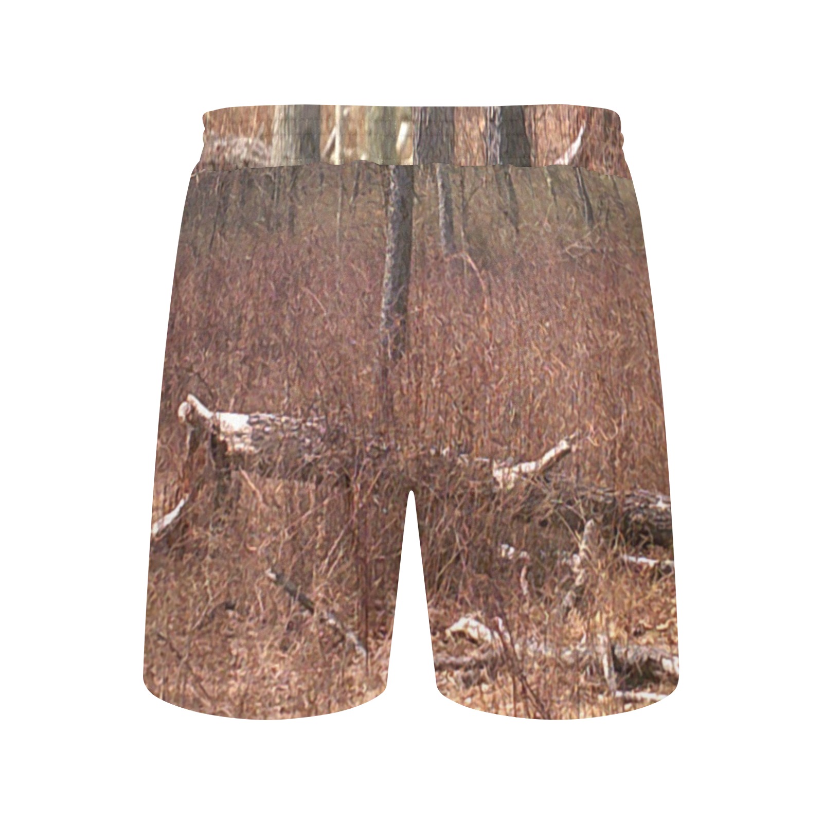 Falling tree in the woods Men's Mid-Length Casual Shorts (Model L50)