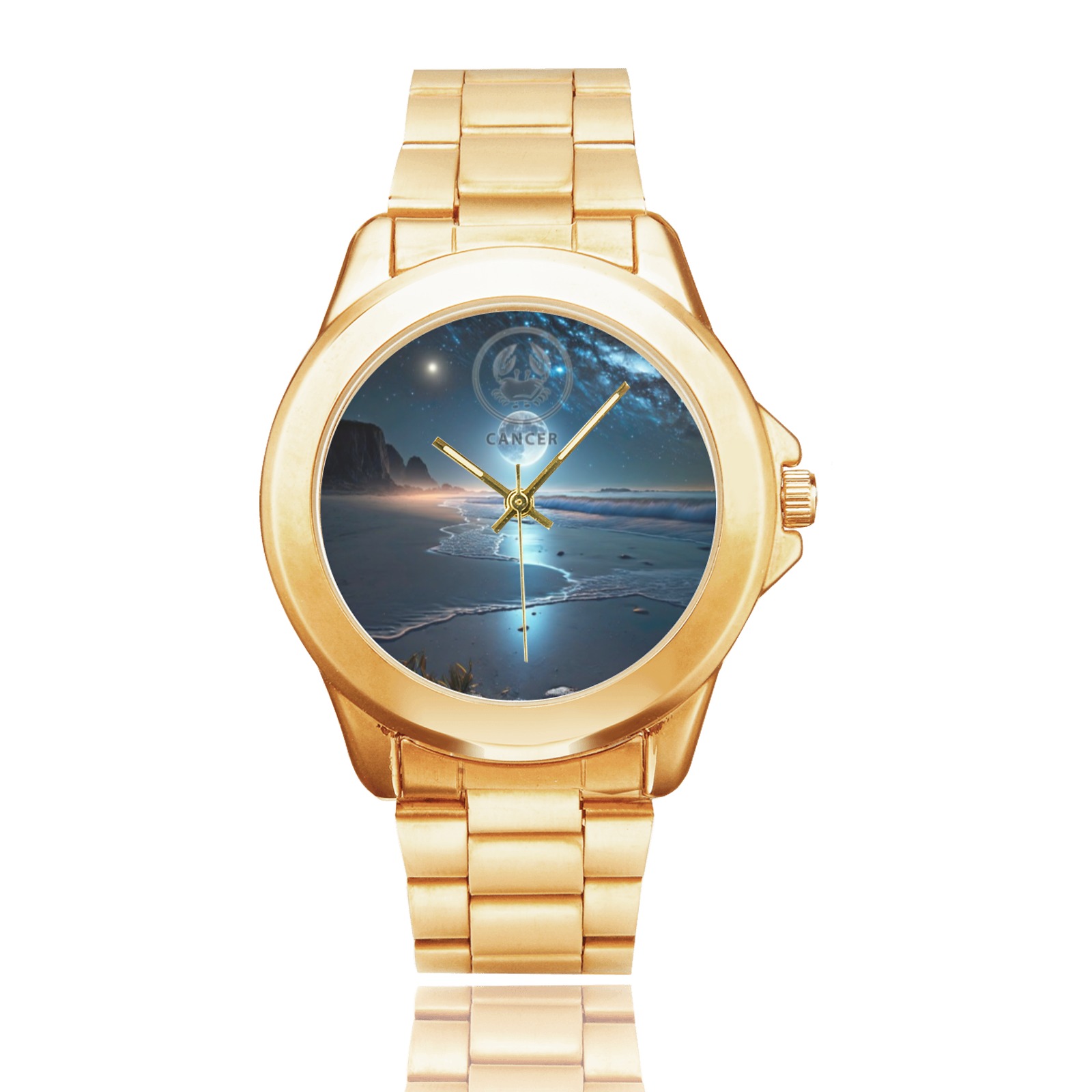 Moon with Cancer Custom Gilt Watch(Model 101)