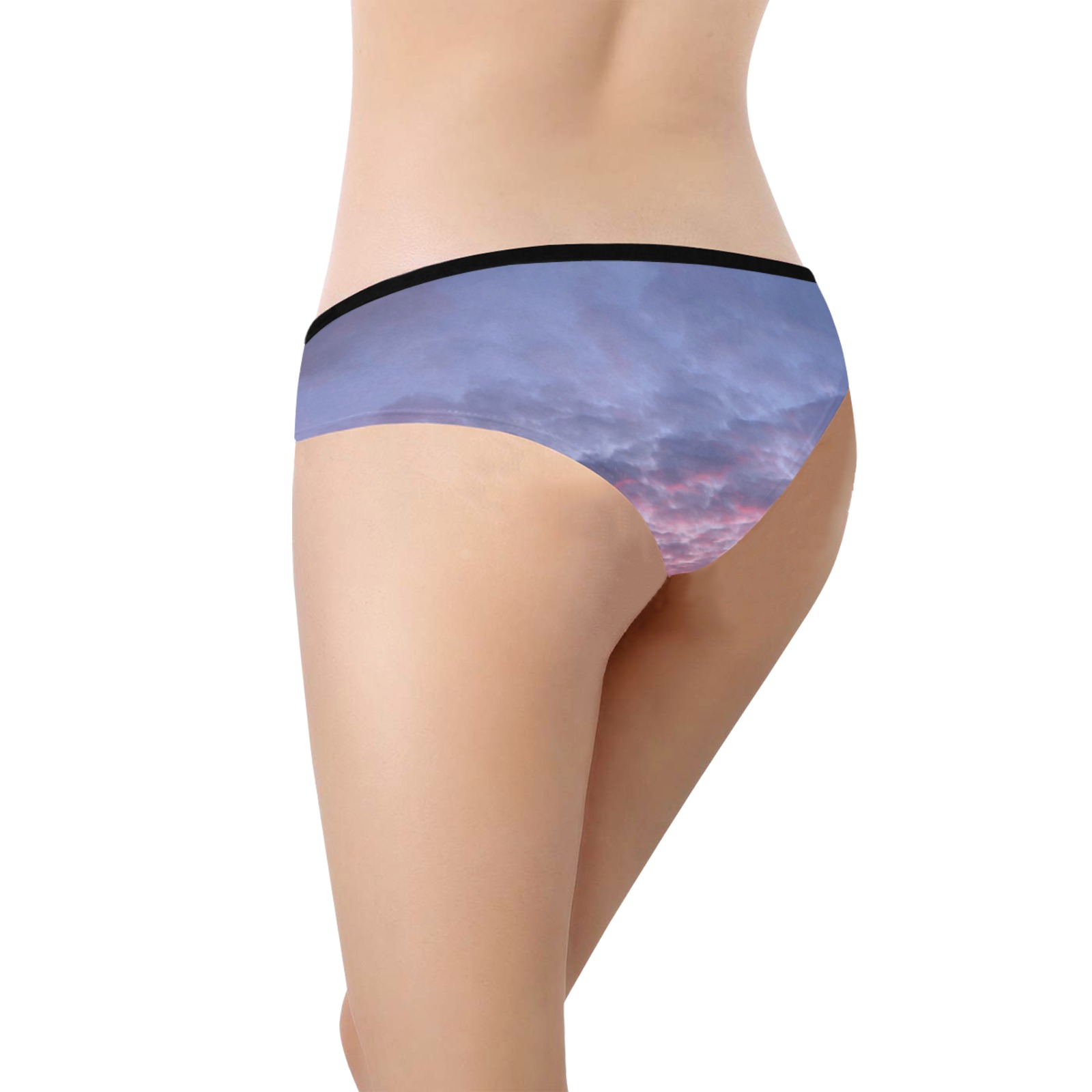 Morning Purple Sunrise Collection Women's Hipster Panties (Model L33)