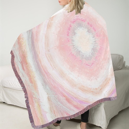 water7 Ultra-Soft Fringe Blanket 50"x60" (Mixed Pink)