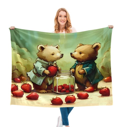 Little Bears 8 Ultra-Soft Micro Fleece Blanket 60"x50"