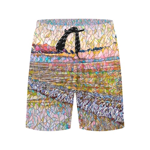 Island Bliss Men's Mid-Length Beach Shorts (Model L51)