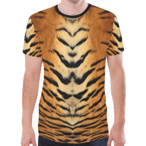 Tiger Animal Skin Print New All Over Print T-shirt for Men (Model T45)