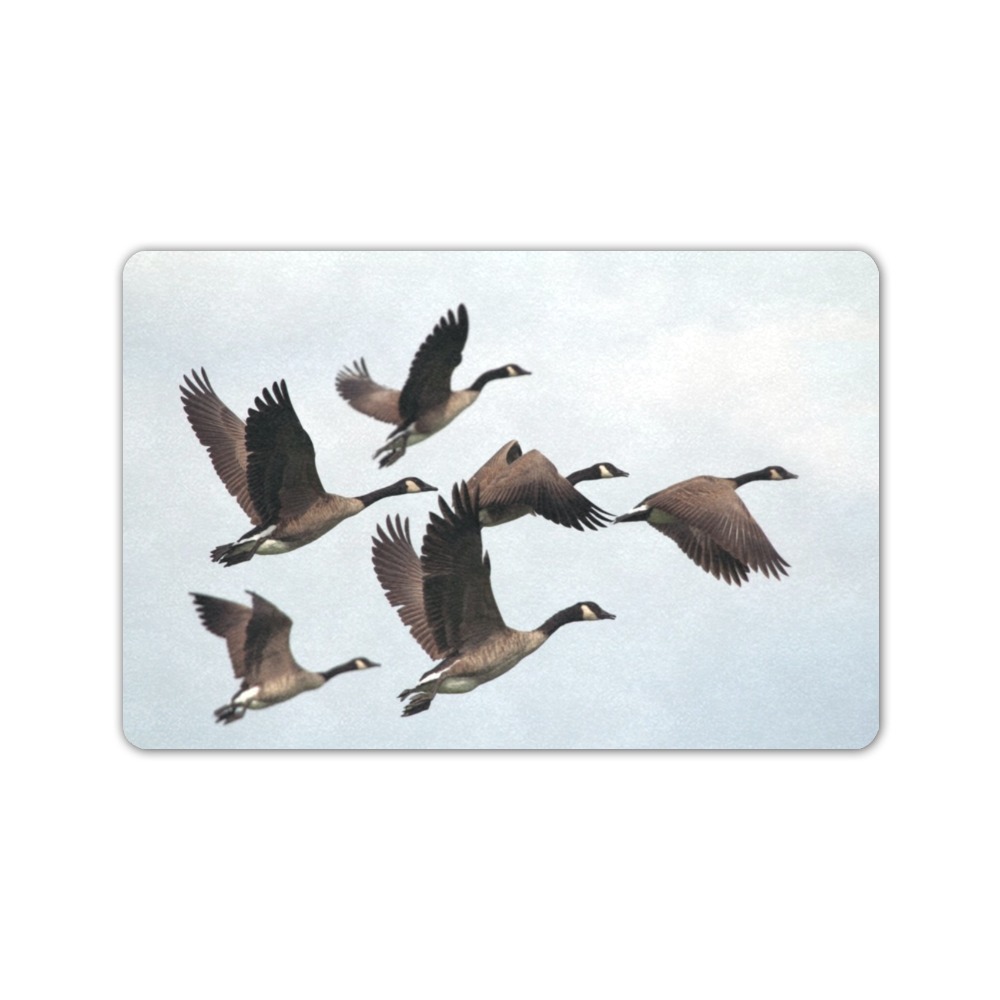 Migrating Geese Doormat 24"x16" (Black Base)