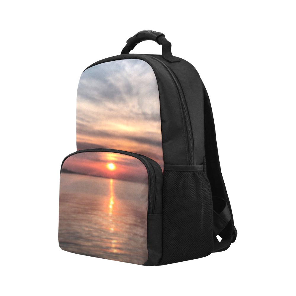 Pink Amber Sunset Collection Unisex Laptop Backpack (Model 1663)