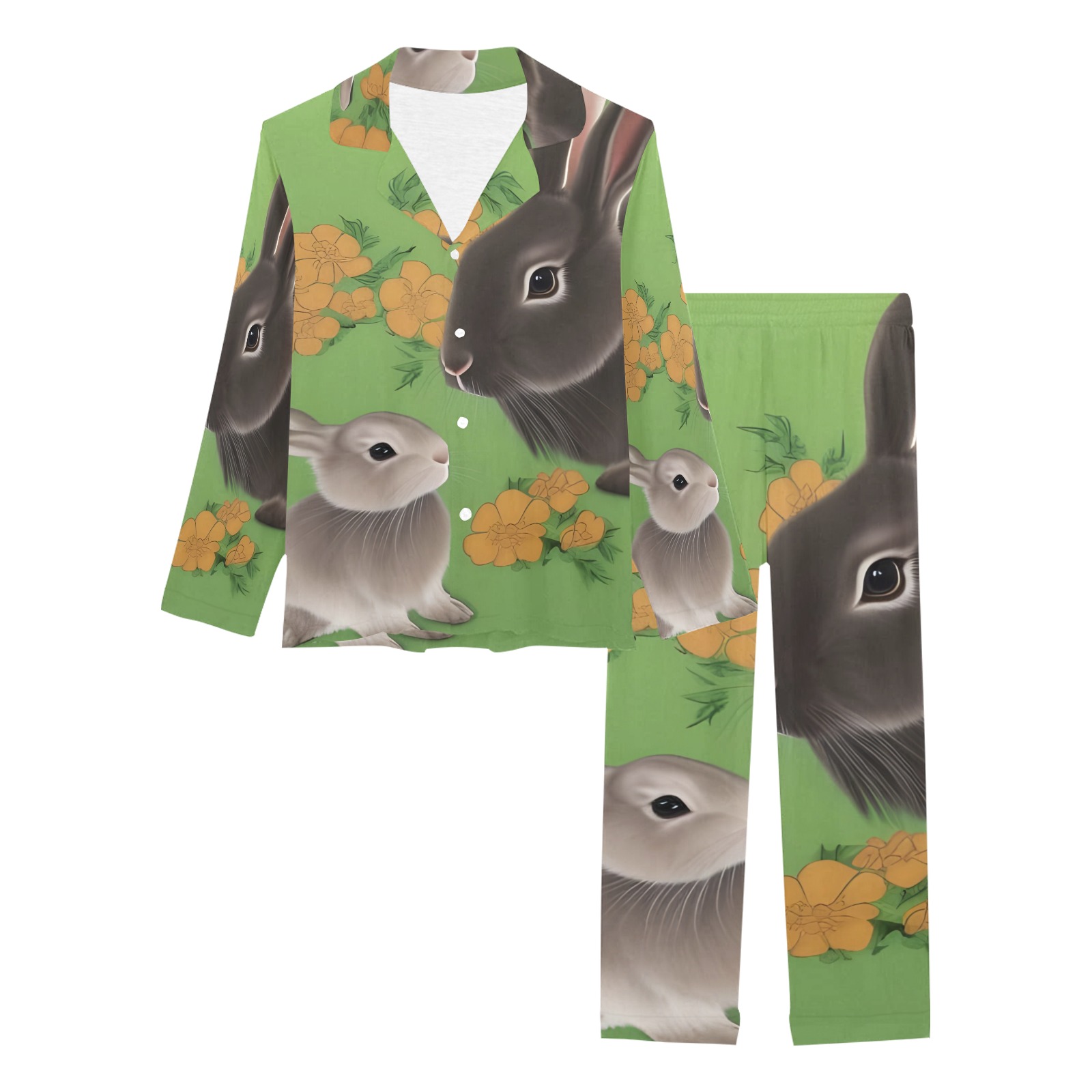 Rabbit and Kit Women's Long Pajama Set