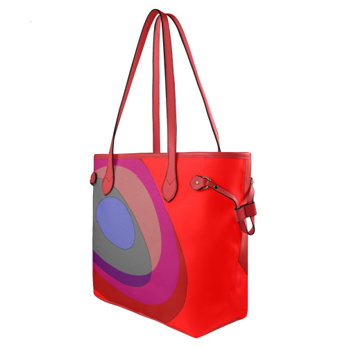 Red Abstract 714 Clover Canvas Tote Bag (Model 1661)