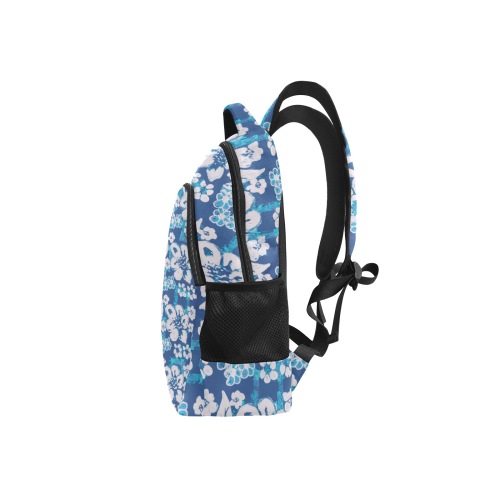 Blue White Floral Unique Multifunctional Backpack (Model 1731)