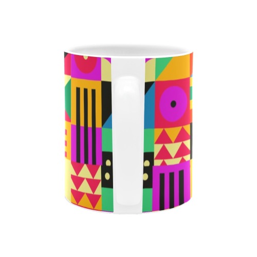 Colorful Abstract Pattern Custom White Mug (11OZ)
