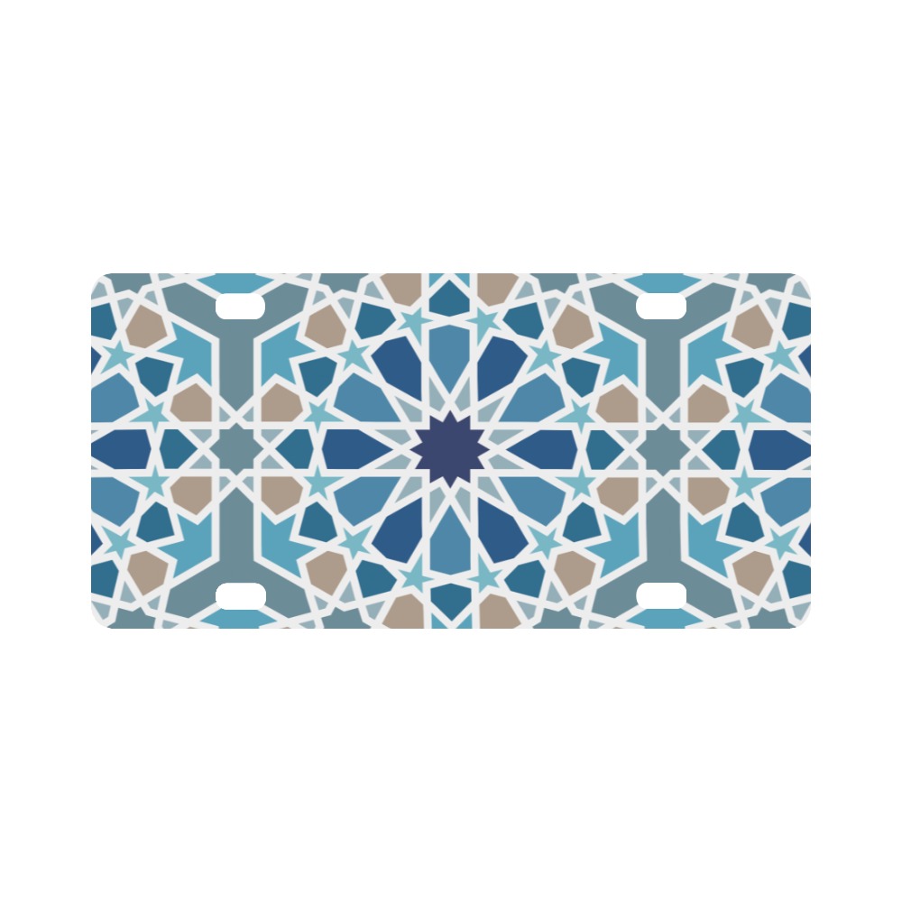Arabic Geometric Design Pattern Classic License Plate
