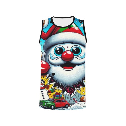 Santa by Nico Bielow All Over Print Basketball Jersey