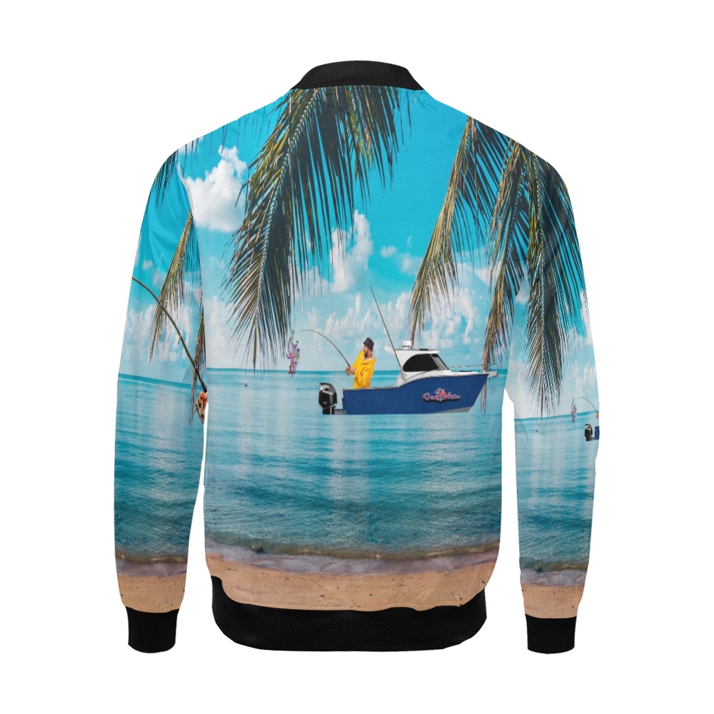 Paradise Fishing Collectable Fly All Over Print Bomber Jacket for Men (Model H19)