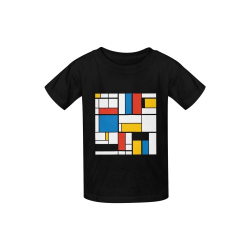 Mondrian De Stijl Modern Kid's  Classic T-shirt (Model T22)