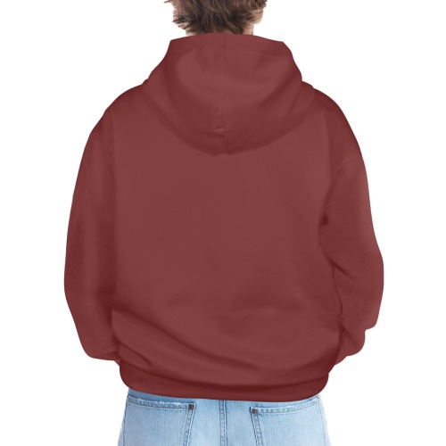 XXsmiles Maroon Hoodie Men's All Over Print Hoodie (Model H61)
