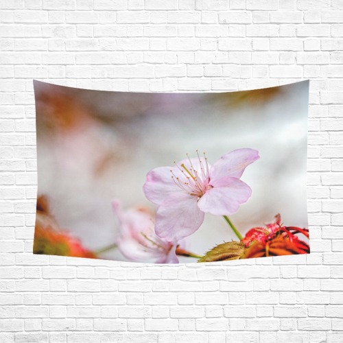 Soft pink sakura cherry flower. Magical garden.