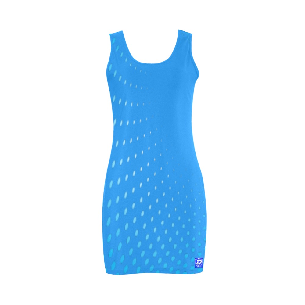DIONIO Clothing - Ladies' Blue & Light Blue Spritzey Medea Vest Dress Medea Vest Dress (Model D06)