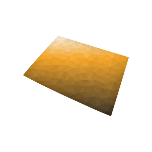 Orange gradient geometric mesh pattern Area Rug 5'3''x4'