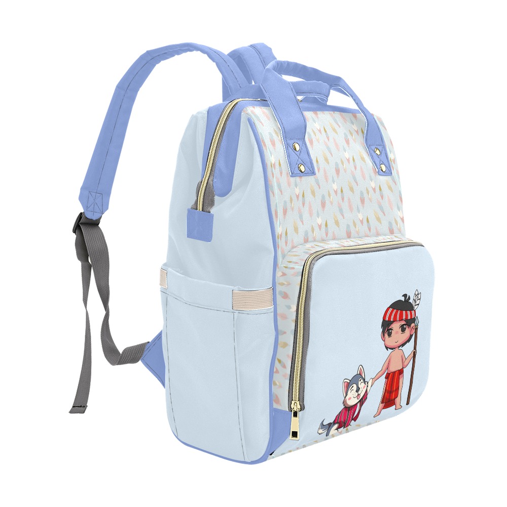 Buffalo Bloom Orange Multi-Function Diaper Backpack/Diaper Bag