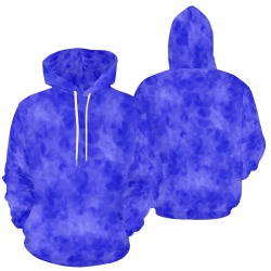 Blue Textured All Over Print Hoodie for Men (USA Size) (Model H13)