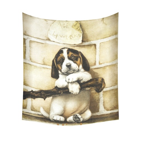 Mine! Cotton Linen Wall Tapestry 51"x 60"