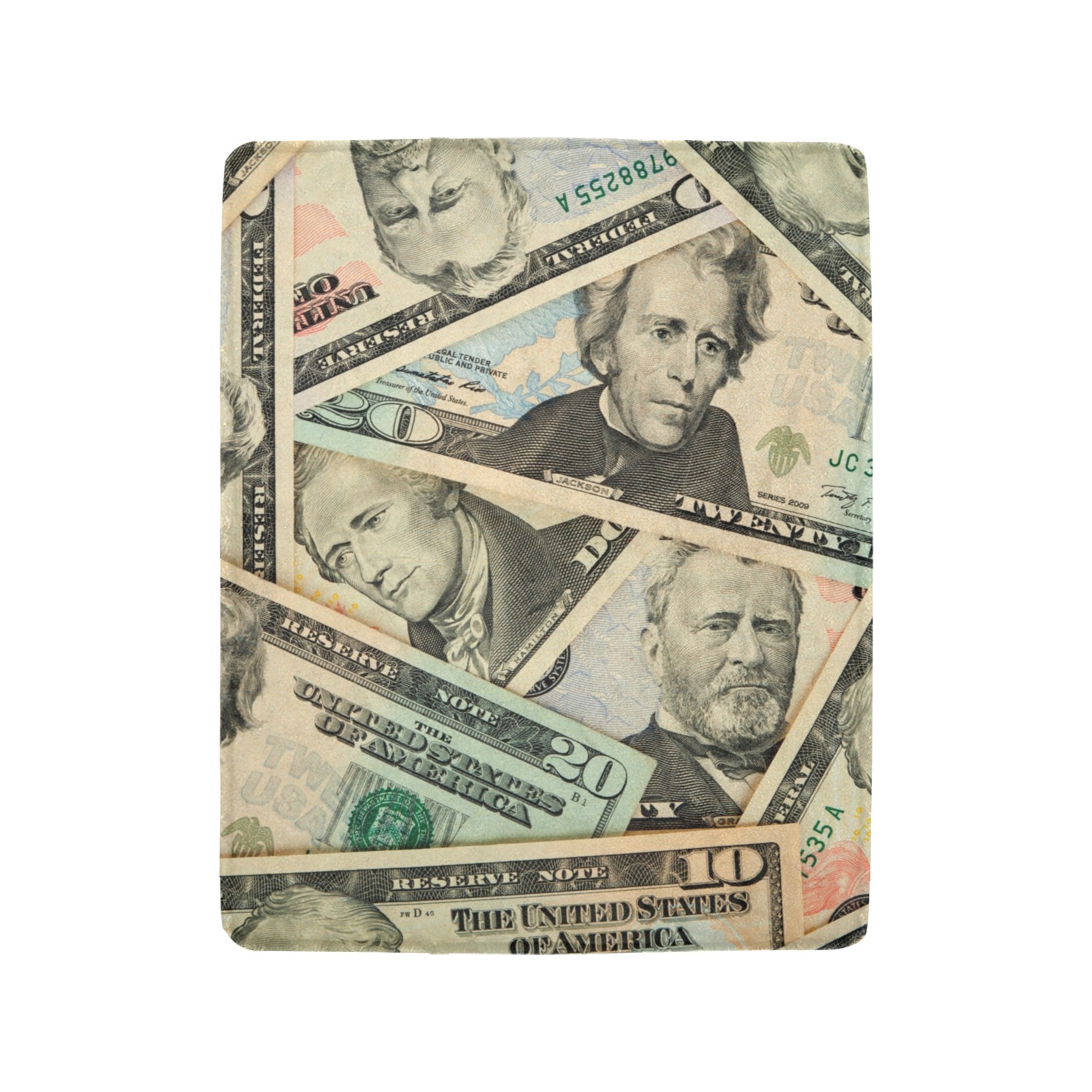 US PAPER CURRENCY Ultra-Soft Micro Fleece Blanket 40"x50" (Thick)