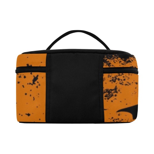 Black Bats In Flight Orange Cosmetic Bag/Large (Model 1658)