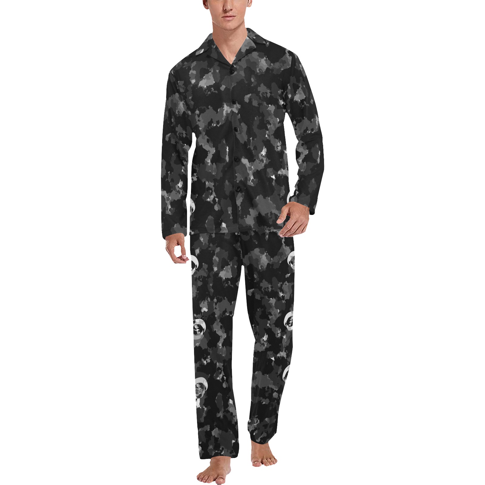 New Project (2) (1) Men's V-Neck Long Pajama Set