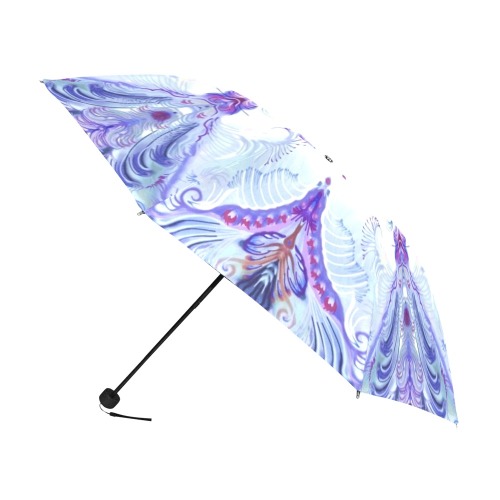 dragon flowers purple Anti-UV Foldable Umbrella (U08)