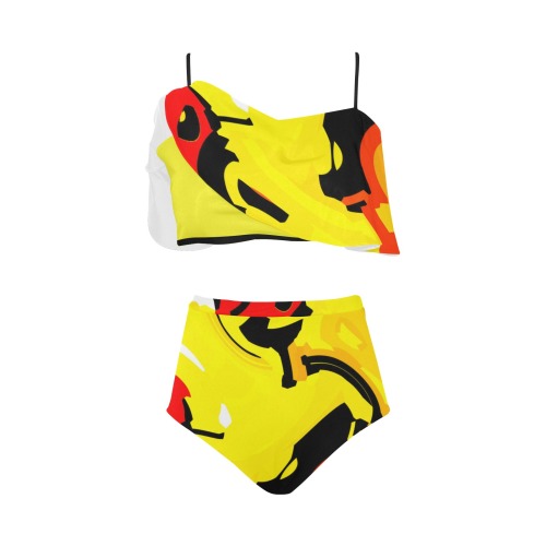 iamcrazy High Waisted Ruffle Bikini Set (Model S13)